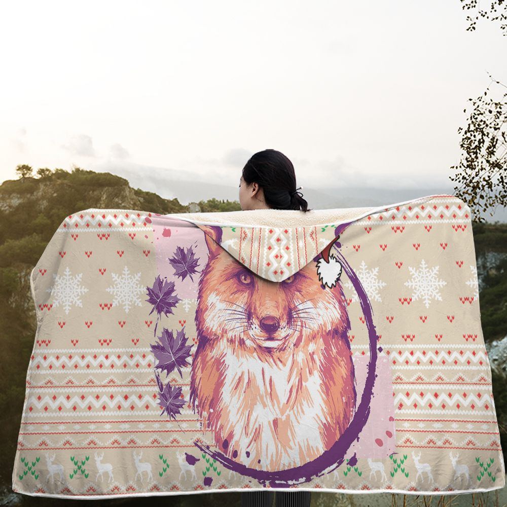 fox hooded blanket