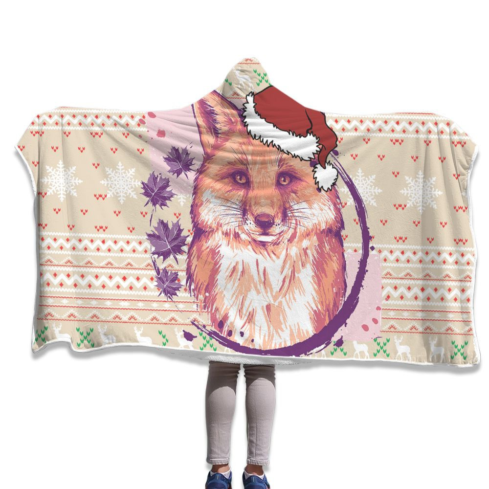 fox hooded blanket